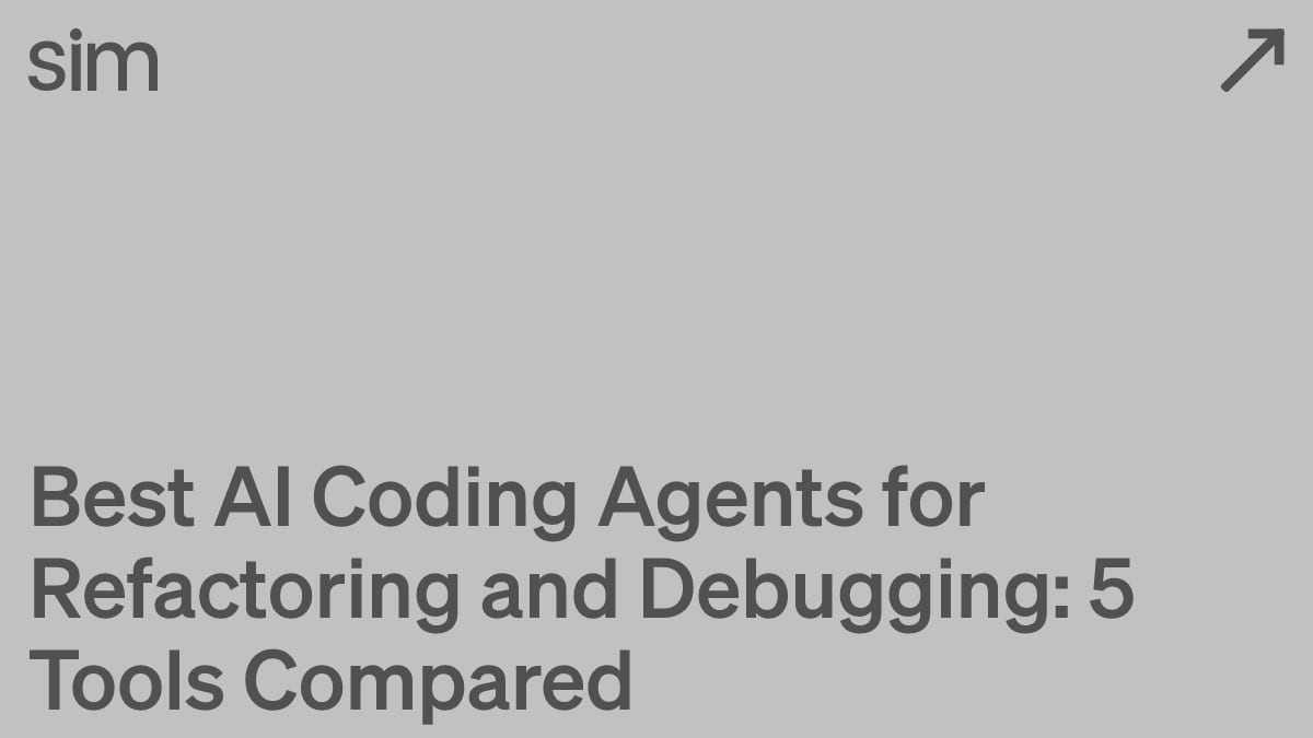 Best AI Coding Agents for Refactoring and Debugging: 5 Tools Compared